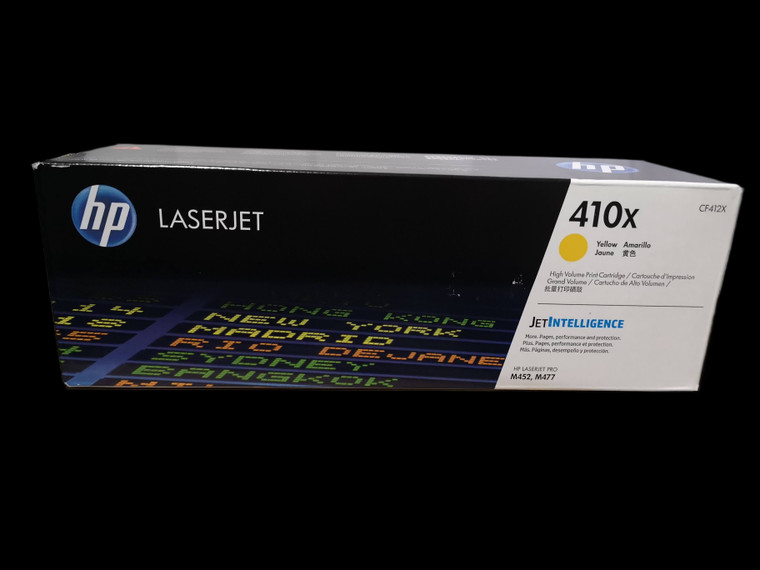 Genuine HP 410X (CF412X) Yellow Toner Cartridge (High Yield)