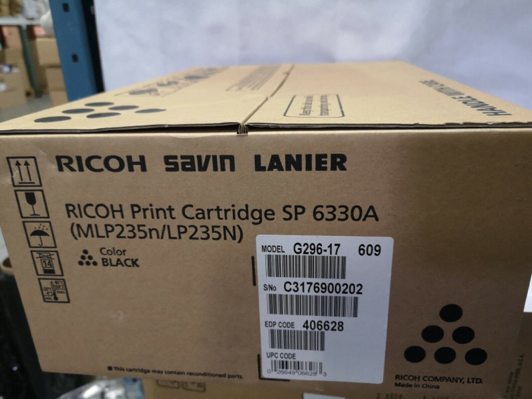 New Ricoh 406628 Toner Cartridge For Sp 6330A