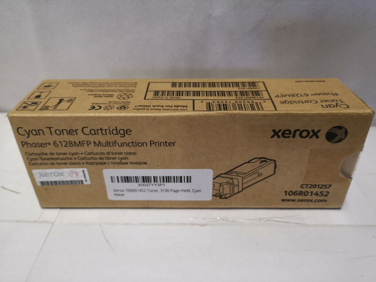 Genuine Xerox 106R01452 Cyan Toner Cartridge For Phaser 6128