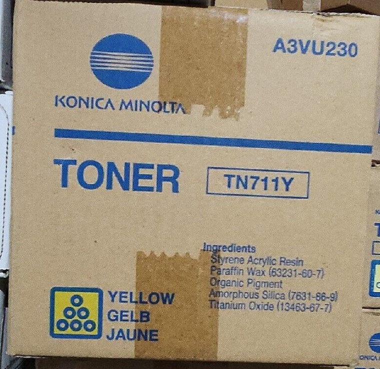 Konica Minolta TN711Y A3VU230 Yellow Toner Cartridge