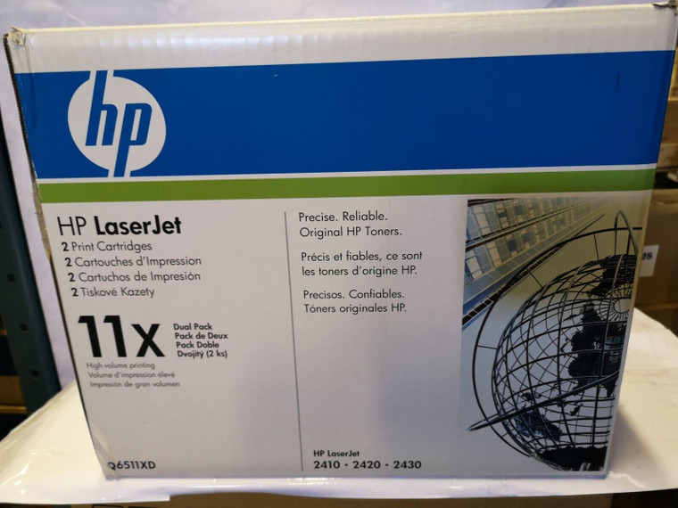 Original Genuine HP 11X Q6511x  Q6511XD Toner Cartridge (Dual Pack)