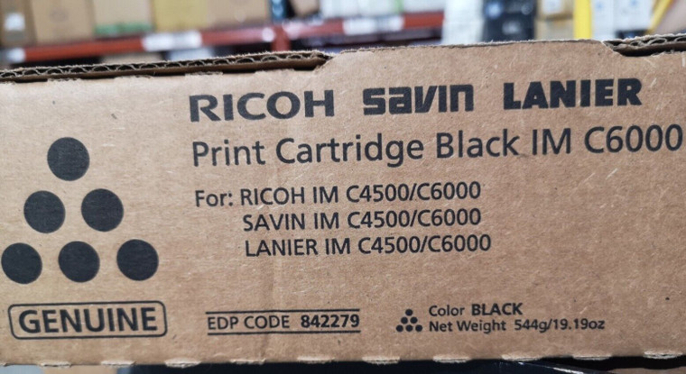 Original Ricoh 842279 Black Toner Cartridge For IM C6000