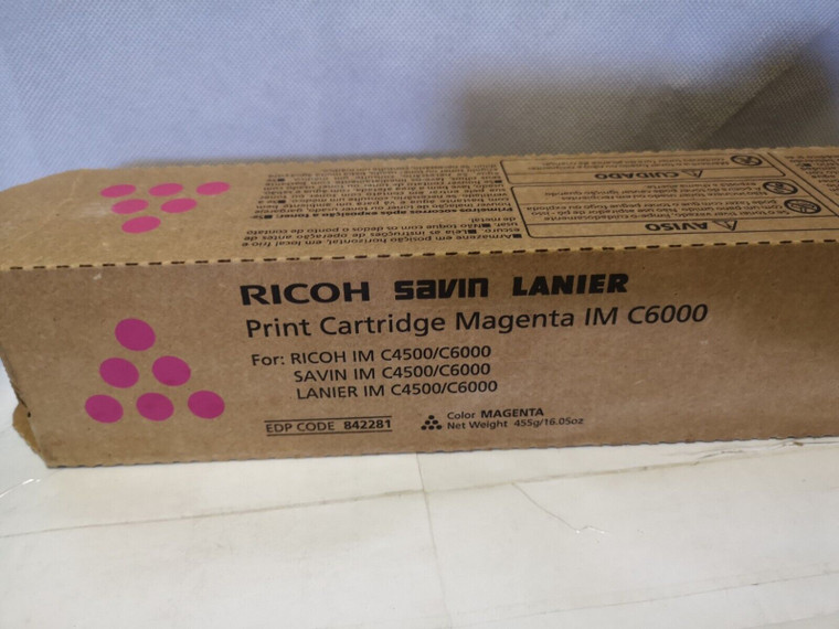 Original Ricoh 842281 Magenta Toner For Im C6000