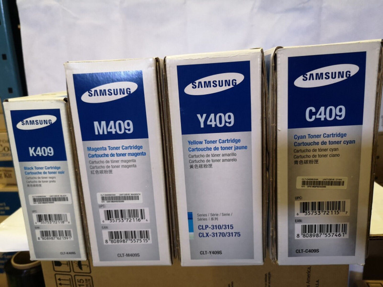 Genuine Original Samsung Clt-k409s Clt-c409s Clt-m409s Clt-y409s Toner...