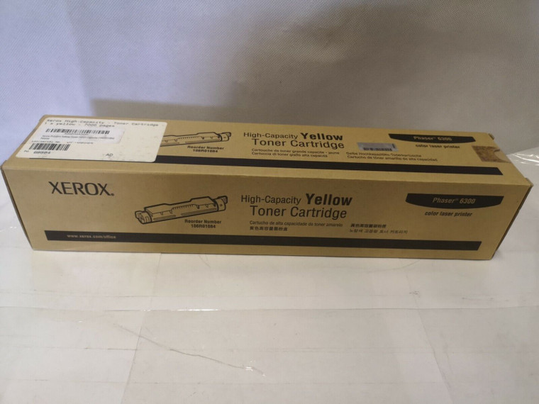 Original Xerox 106R01084 High Yield Yellow Toner Cartridge For Phaser 6300
