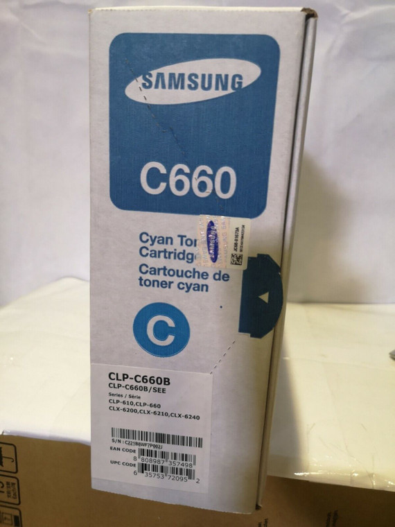 Original Samsung CLT-C660B Cyan Toner Cartridge