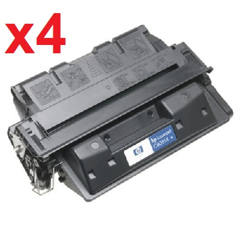 HP C8061A Remanufactured Black Toner Cartridge (Pack of 4)