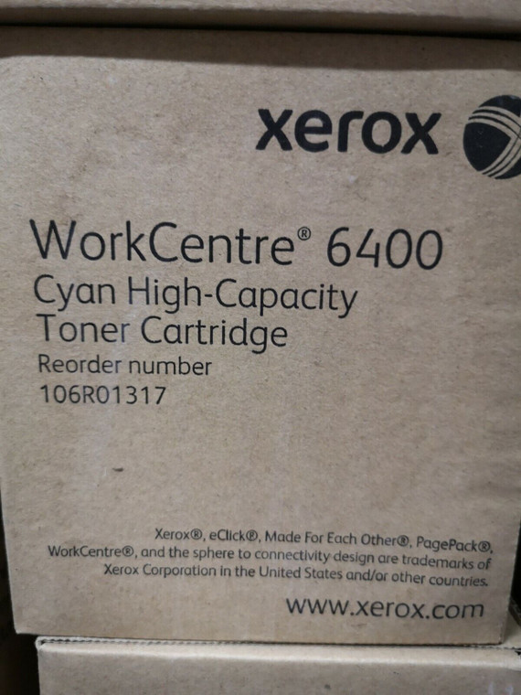 Original Xerox 106R01317 Cyan High Yield Toner Cartridge