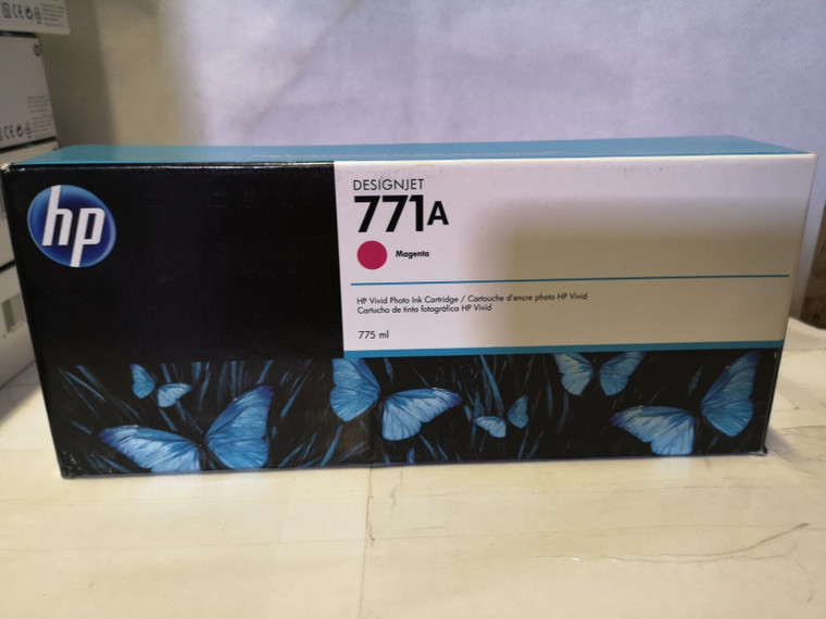 Genuine Original HP 771A B6Y17A Magenta Ink Cartridge (Oct 2022)