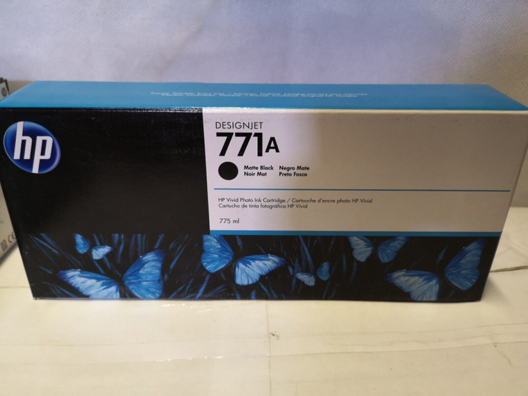 Genuine Original HP 771A B6Y15A Matte Black Ink Cartridge (2020)