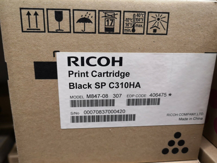 Original Ricoh 406475 Black Toner Cartridge For Sp C310ha