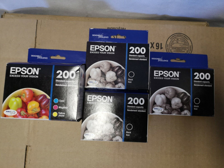 Genuine Epson T200120 T200520 Ink Cartridges (4 PC's)