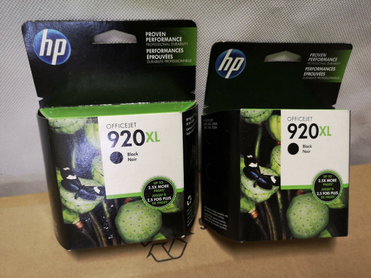Original Genuine HP 920xl Black Ink Cartridges expired with 120 days warranty