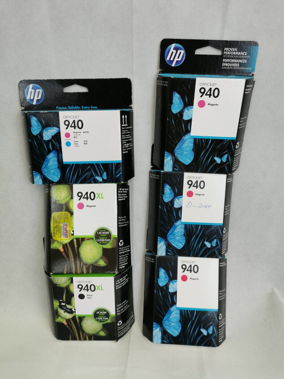 Genuine Original Hp 940xl 940 Ink Cartridges (6 Pcs) expired with 30 warranty