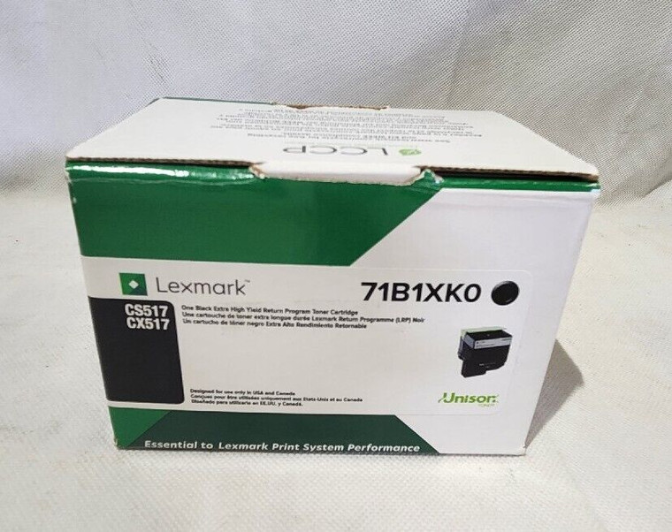 Original Lexmark 71B1XK0 Black Extra High Yield Toner Cartridge (Open Box)