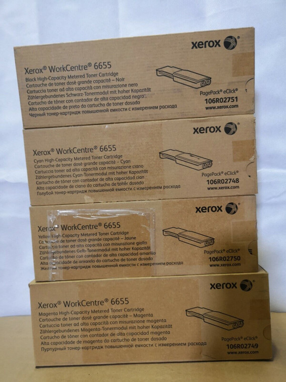 Genuine Xerox 106R02744, 106R02745, 106R02746, 106R02747 Toner Cartridges For...