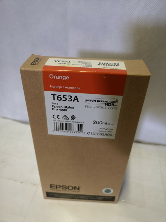 Original Epson T653A Orange Ink Cartridge For Stylus Pro 4900