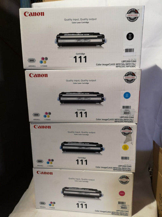 Original Canon 111 Toner Cartridges (1 Set)