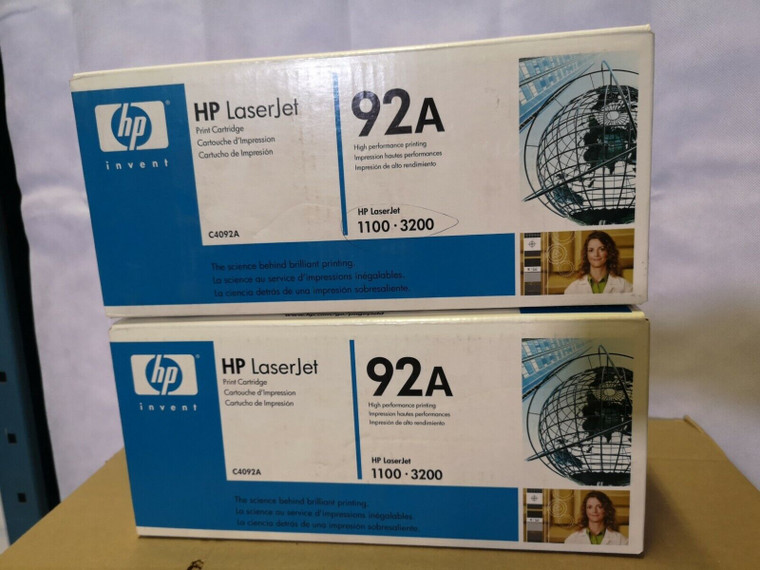 Genuine HP C4092A Black Toner Cartridge (2 PCs)