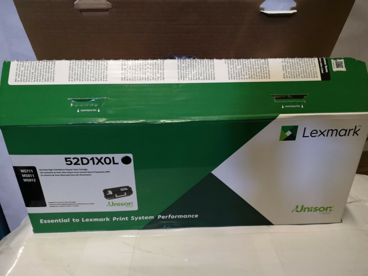 Original Lexmark 52D1X0L 52D1X00 High Yield Toner Cartridge (Open Box)