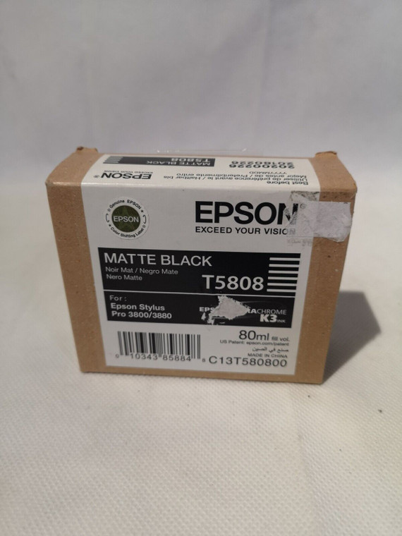 Epson T5808 Matte Black Ink -3 cartridges (2020 & 2021)