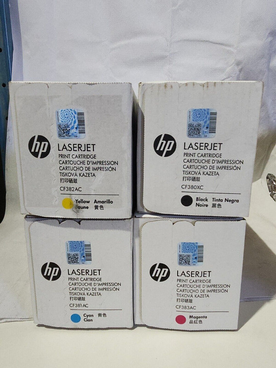 Genuine Hp Cf380x (Open Box) Cf381a Cf382a Cf383a Toner Cartridges (New)