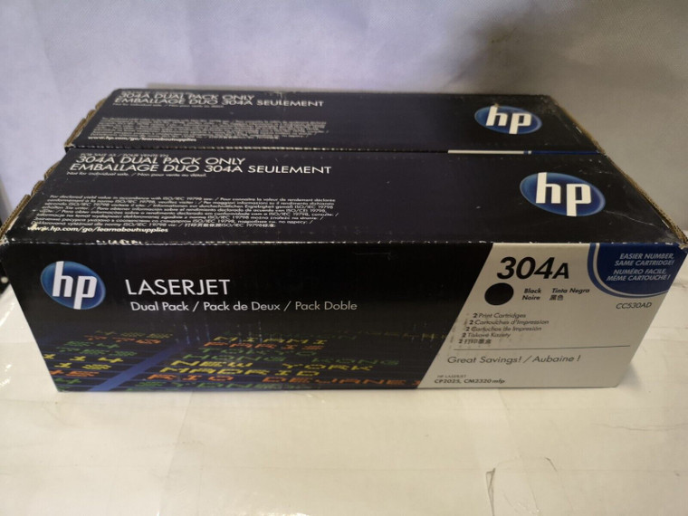 Genuine HP 304A Cc530AD Dual Pack Toner Cartridge