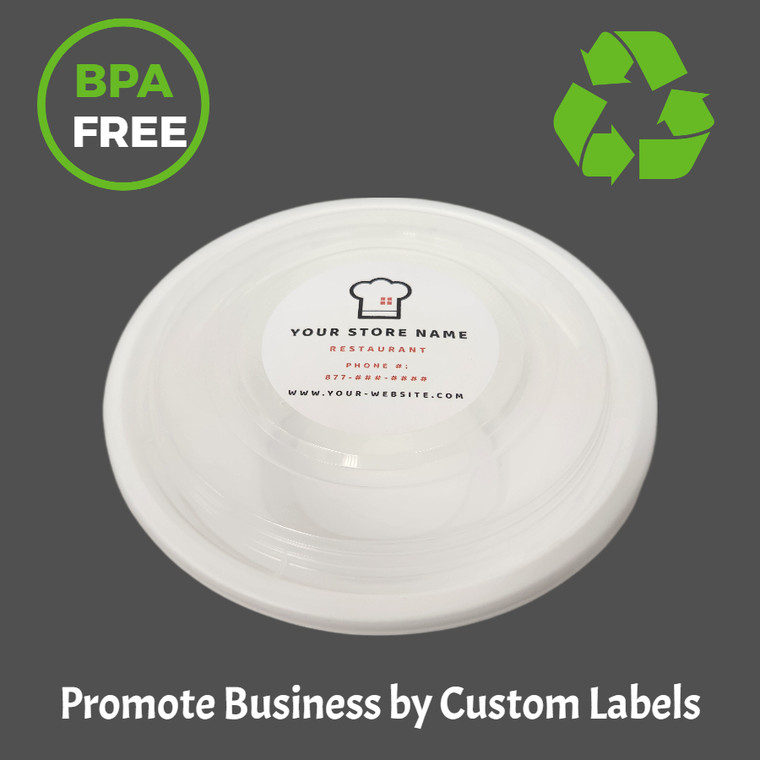 38 oz Microwaveable BPA Free Soup Bowl Containers with Lids- Custom Company Labels -(φ6.93"*3.27"), Recyclable Food Storage for Hot & Cold Meals (150 Combos)