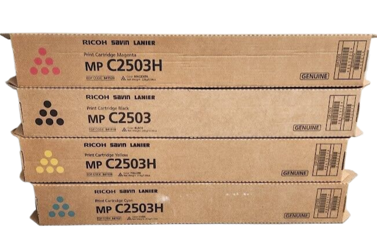 Genuine Ricoh 841918 841919 841920 841921 Toner Cartridge for MP C2503H