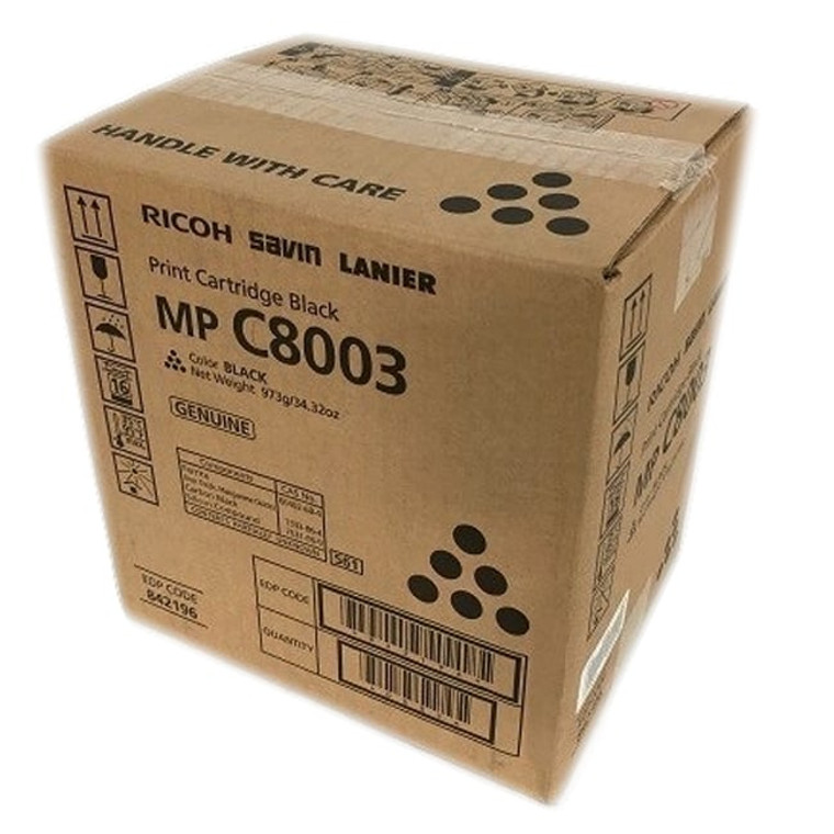Genuine Ricoh C8003 842196 Black Toner Cartridges for c8003