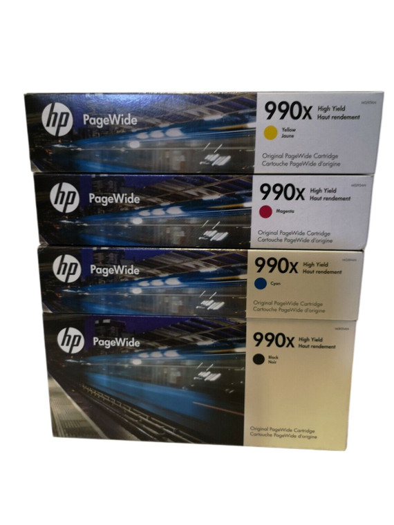 Genuine  HP 990X High Yield Ink Cartridges (1 Set) M0K01AN, M0J89AN, M0J93AN, M0J97AN