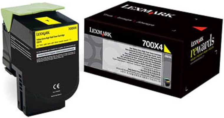 Genuine Lexmark 700X4 70C0X40 Yellow Toner Cartridge