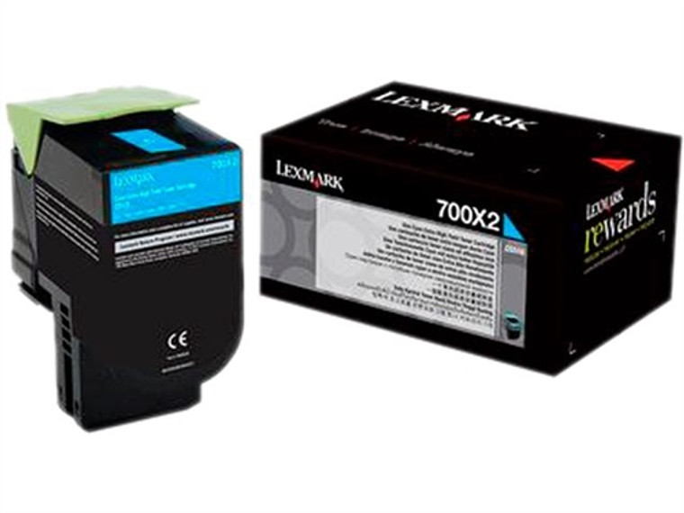 Genuine Lexmark 700X2 70C0X20 Cyan Toner Cartridge