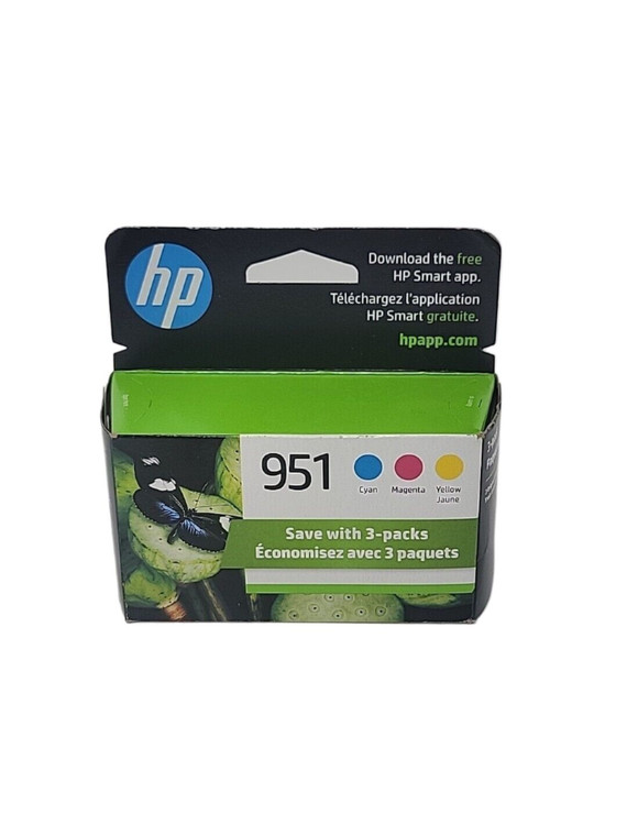 Original HP 951 Cyan Magenta Yellow Ink Cartridges