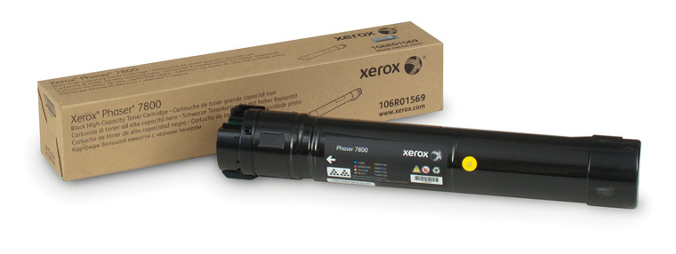 Genuine Xerox 106R01569 Black High Yield Toner Cartridge For Phaser 7800