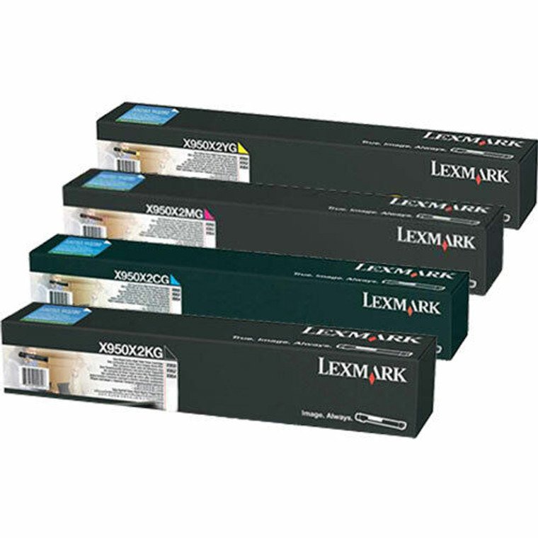 Original Lexmark X950X2KG X950X2CG X950X2MG X950X2YG Toner Cartridge Extra High Yield (1 Set)