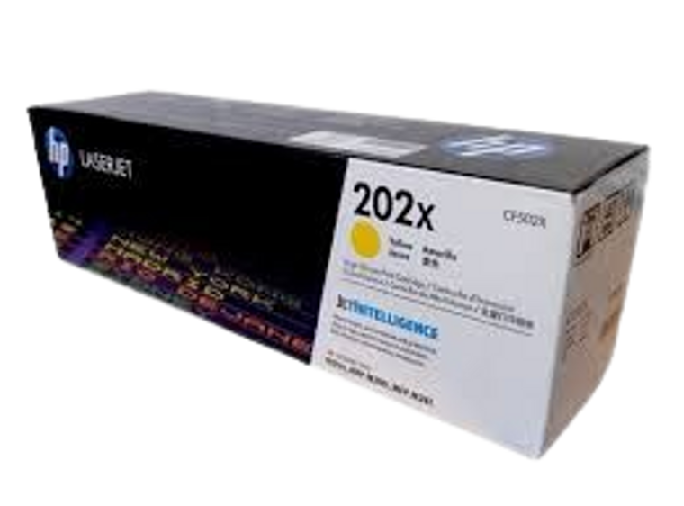 HP 202X (CF502X) Yellow High Yield Original LaserJet Toner Cartridge