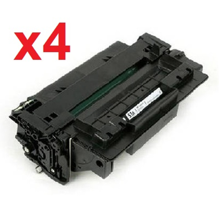 HP Q7551A New Compatible Black Toner Cartridge (Pack of 4)