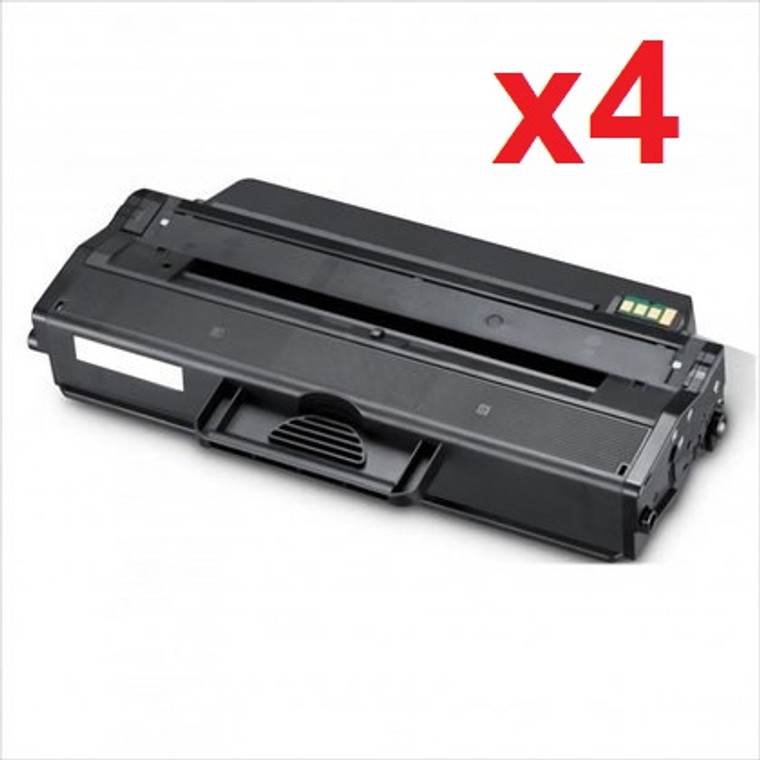 New Black Toner Cartridge Compatible with Samsung MLT-D103L  High Yield (Pack of 4)