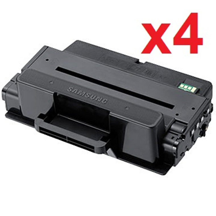 New Black Toner Cartridge Compatible with Samsung MLT-D205L , High Yield (Pack of 4)