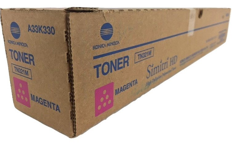 Original Konica Minolta TN321M (A33K330) Toner Cartridge, Magenta