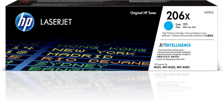 HP 206X (W2111X) High Yield Cyan Original Toner Cartridge