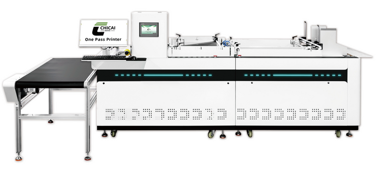 Multi-Purpose Single-Pass Digital Printing Machine/Printer - 80 cm Bed Width - With Automatic Feeder, Correction Belts, Collect Box