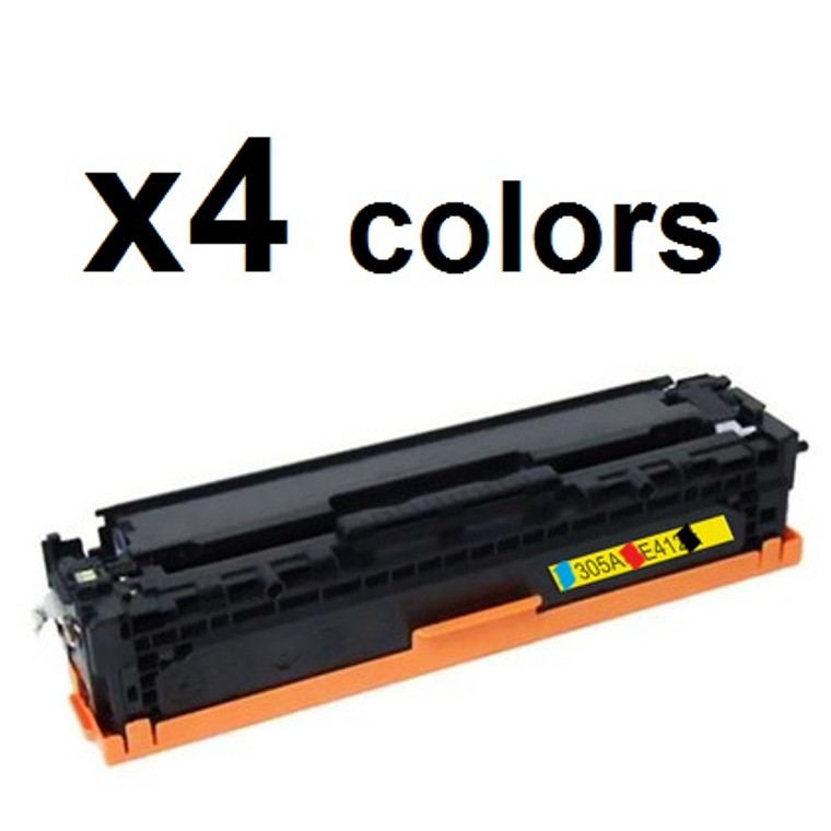 HP 305A CE410,1,2,3A Compatible Toner Cartridges - 4 Color Set