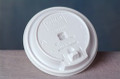 Genpak Plastic Cup Lid - for 800M/5C - White