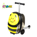 KiMAX Kid's Luggage Scooter (Size: 18'') - Honey Bee Suitcase Scooter for Kids