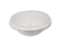 24 oz Microwaveable White PP Donburi Bowl with PET Lids (300 SETS)