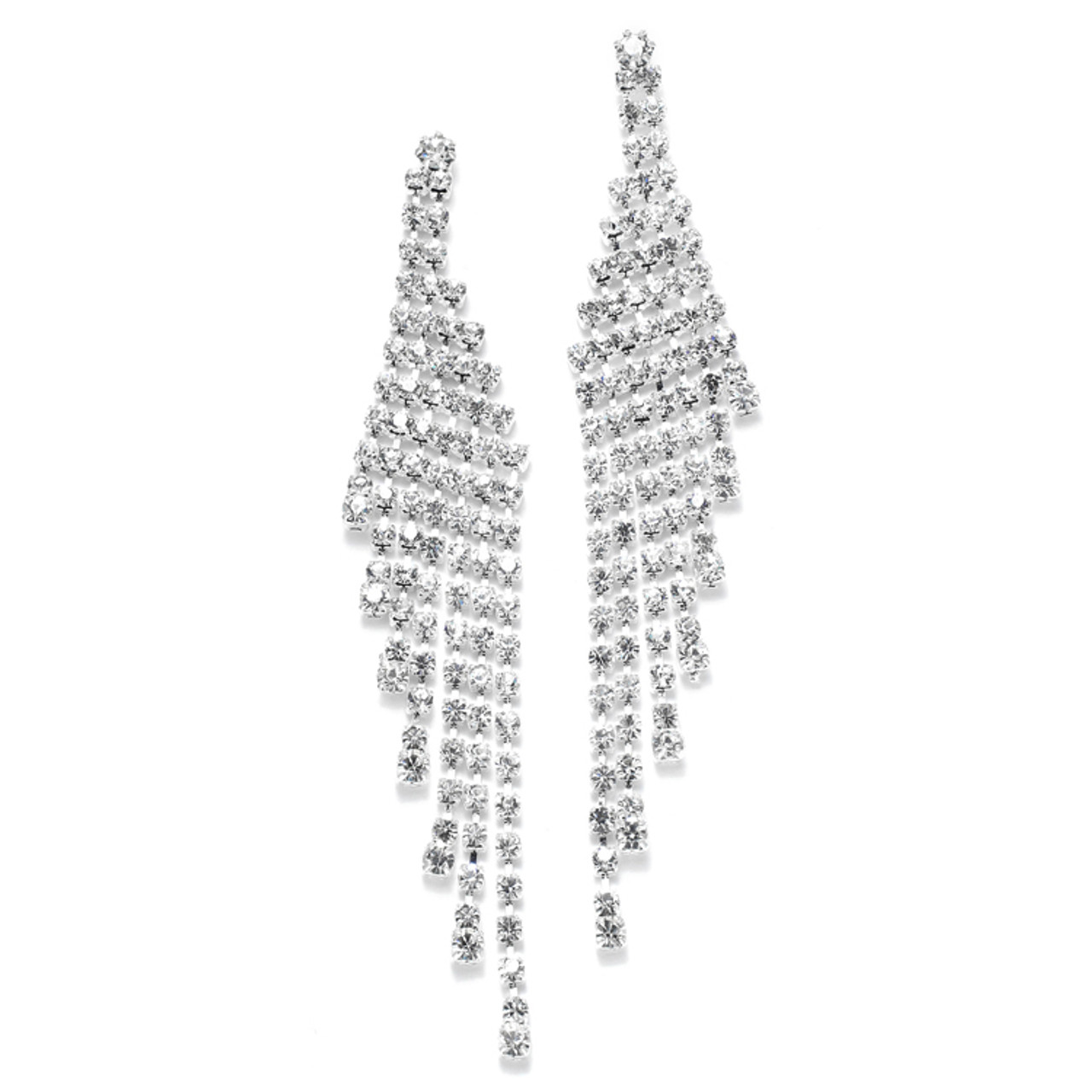 Cascading Rhinestone Prom or Wedding Earrings
3467E