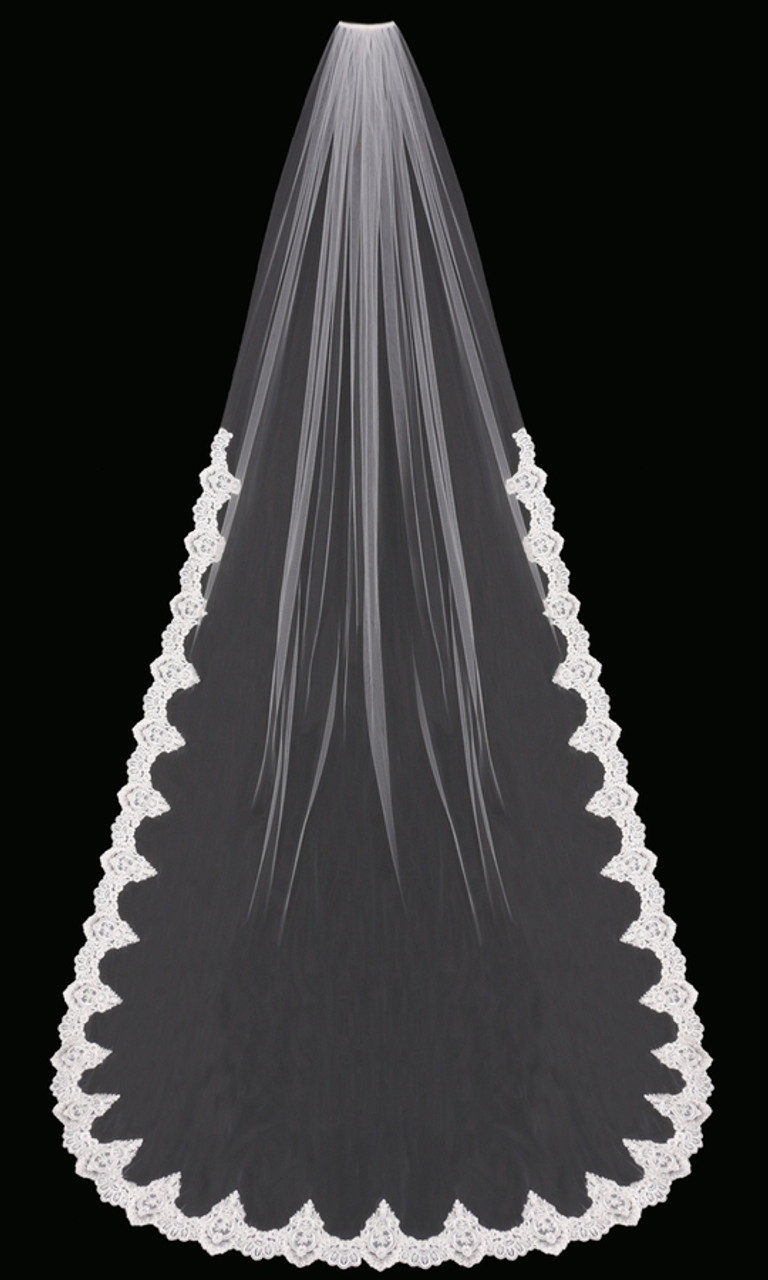 En Vogue Bridal Style V1698C - Cathedral Lace Veil - 108 Inches