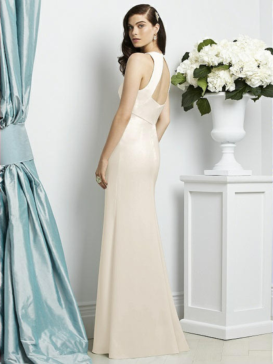 Dessy Collection Style 2938 - Ivory Color - Crepe - In Stock Dress